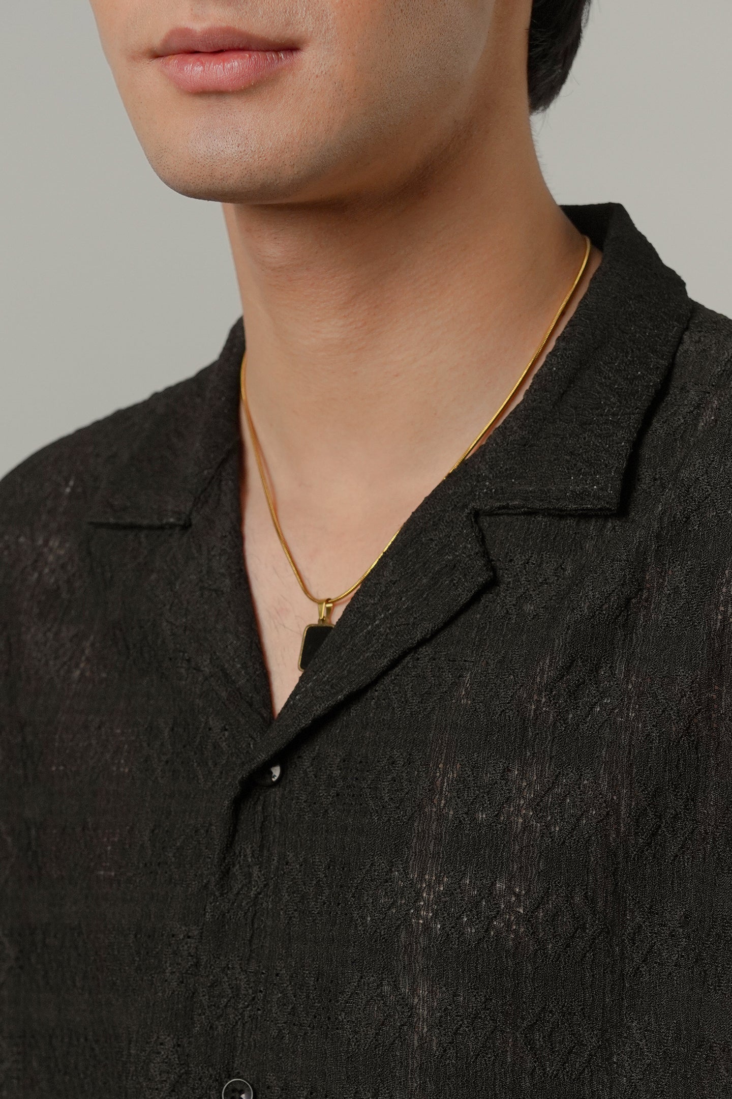 Burnout Cuban Shirt - Black - Mendeez