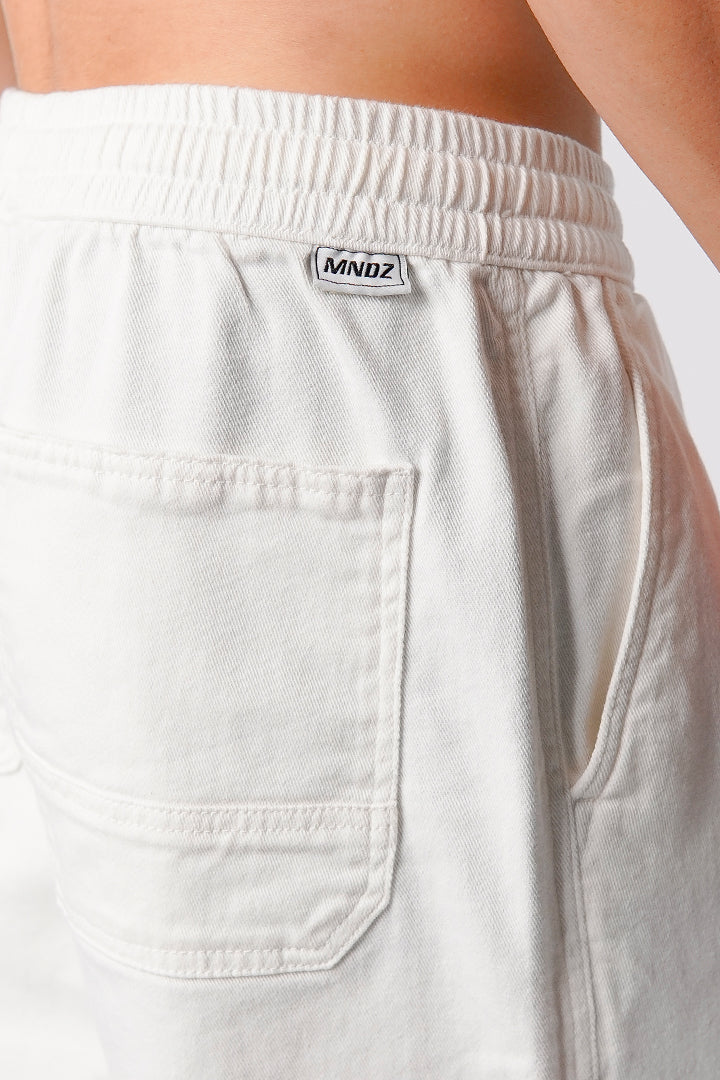 Straight Jogger Pants - White - Mendeez