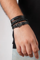 Adjustable Braided Bracelet - Black - Mendeez