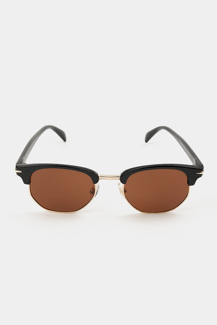 Clubmaster Sunglasses - Black - Mendeez