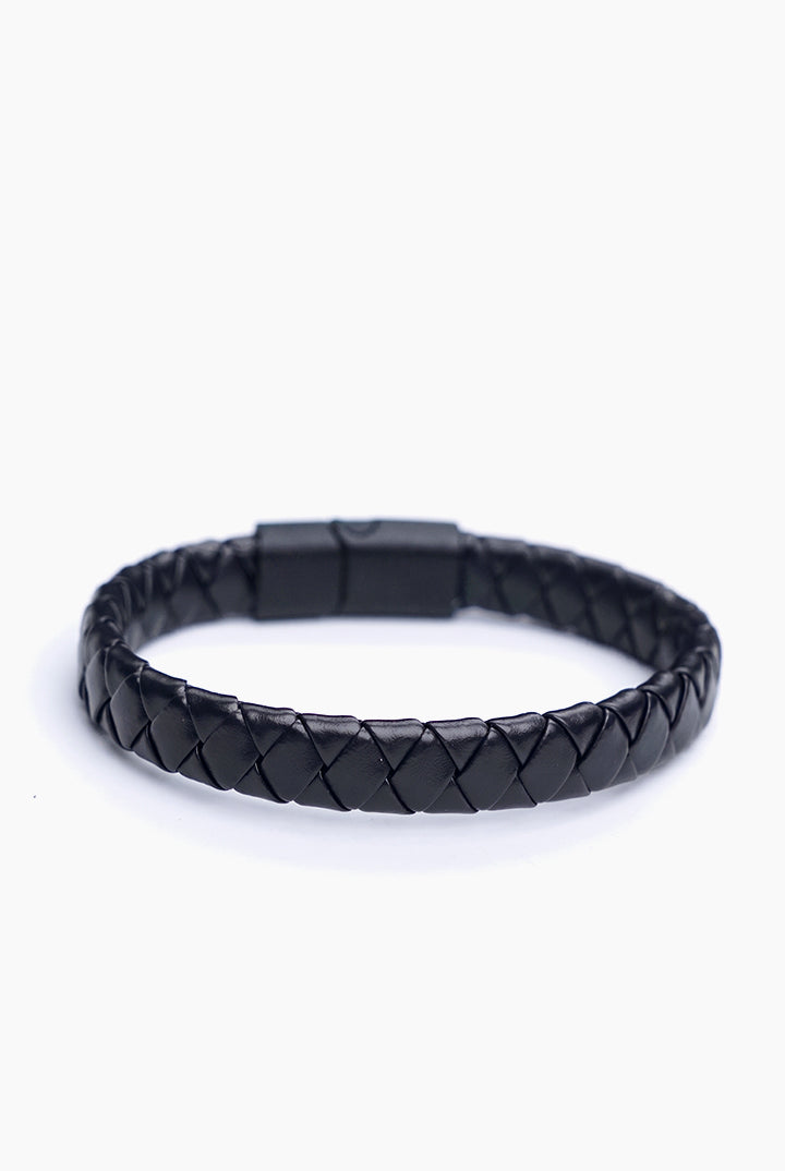 Classic Black Braided Bracelet-19-MENDEEZ
