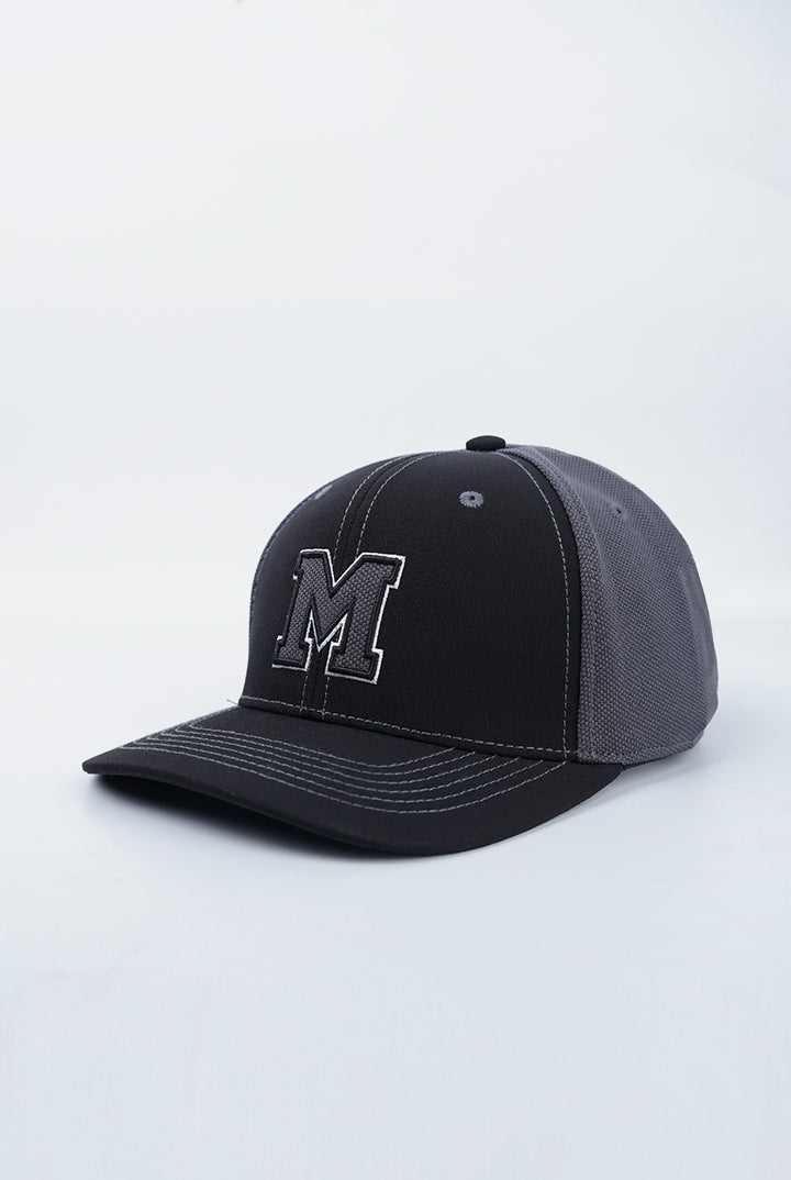 Varsity M Trucker Cap - Black-1-MENDEEZ