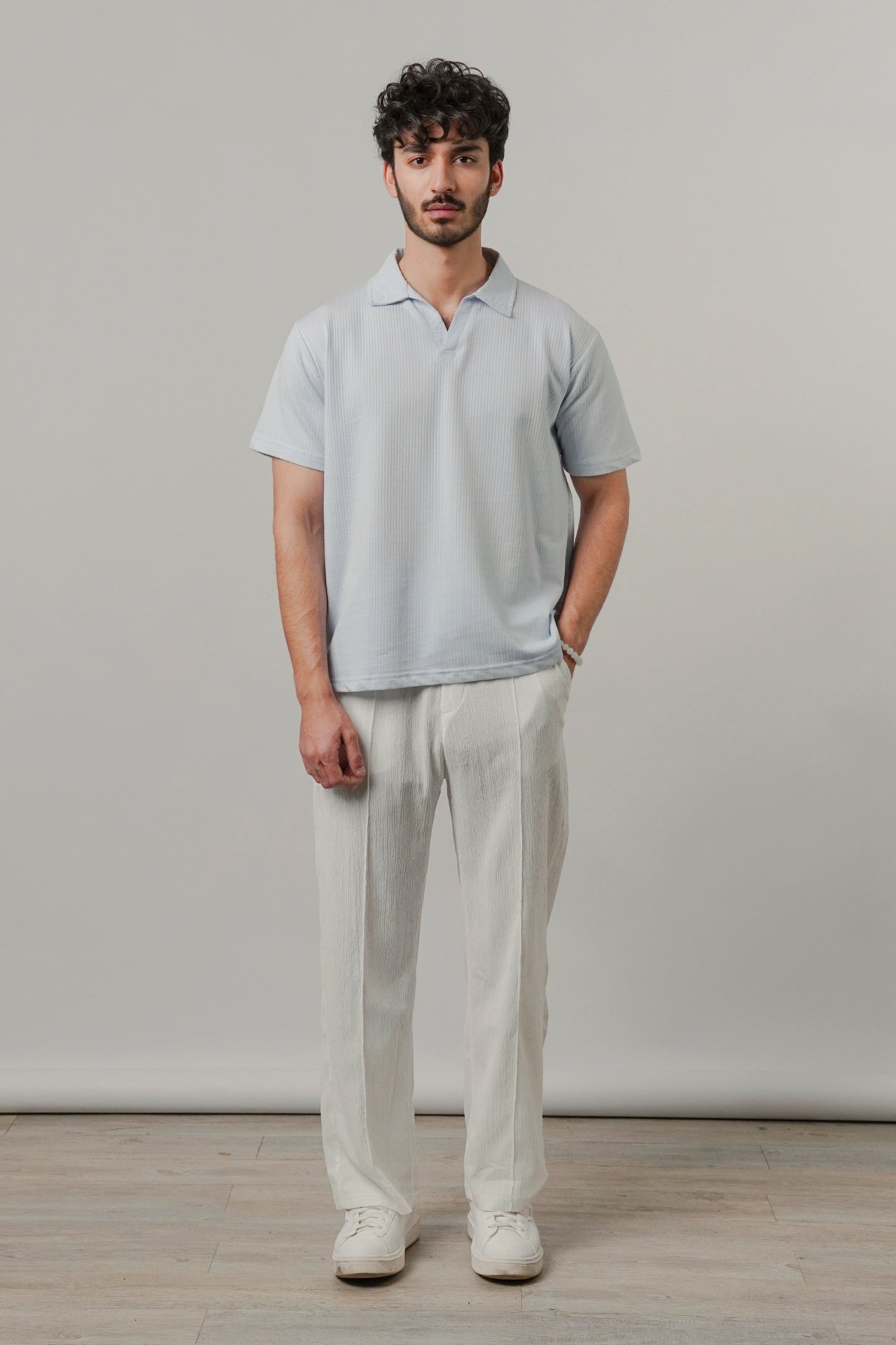 Johnny Collar Polo - Sky Blue - Mendeez