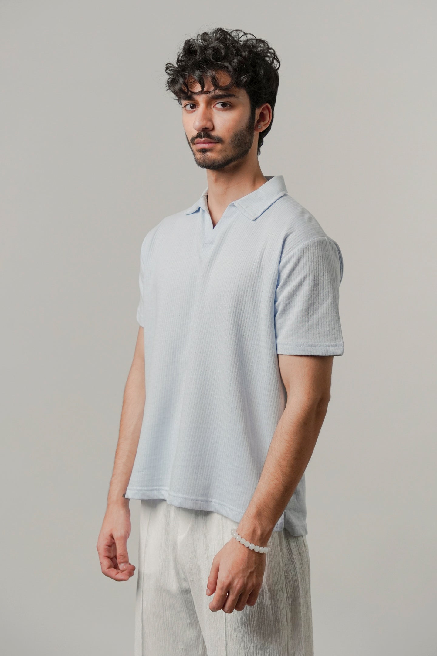 Johnny Collar Polo - Sky Blue - Mendeez