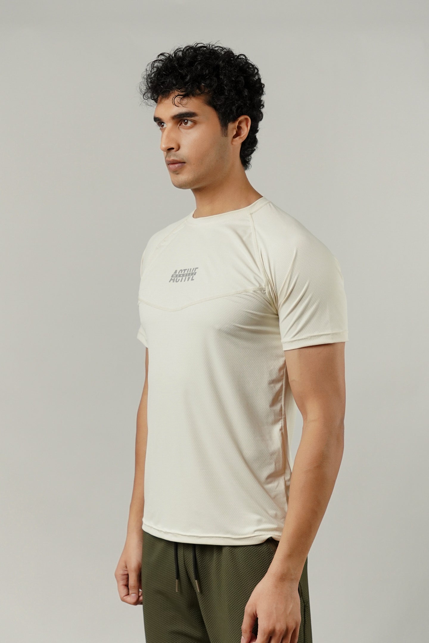 Textured T-Shirt - Cream - Mendeez