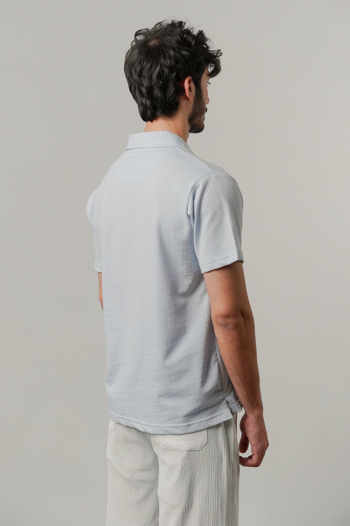 Johnny Collar Polo - Sky Blue - Mendeez