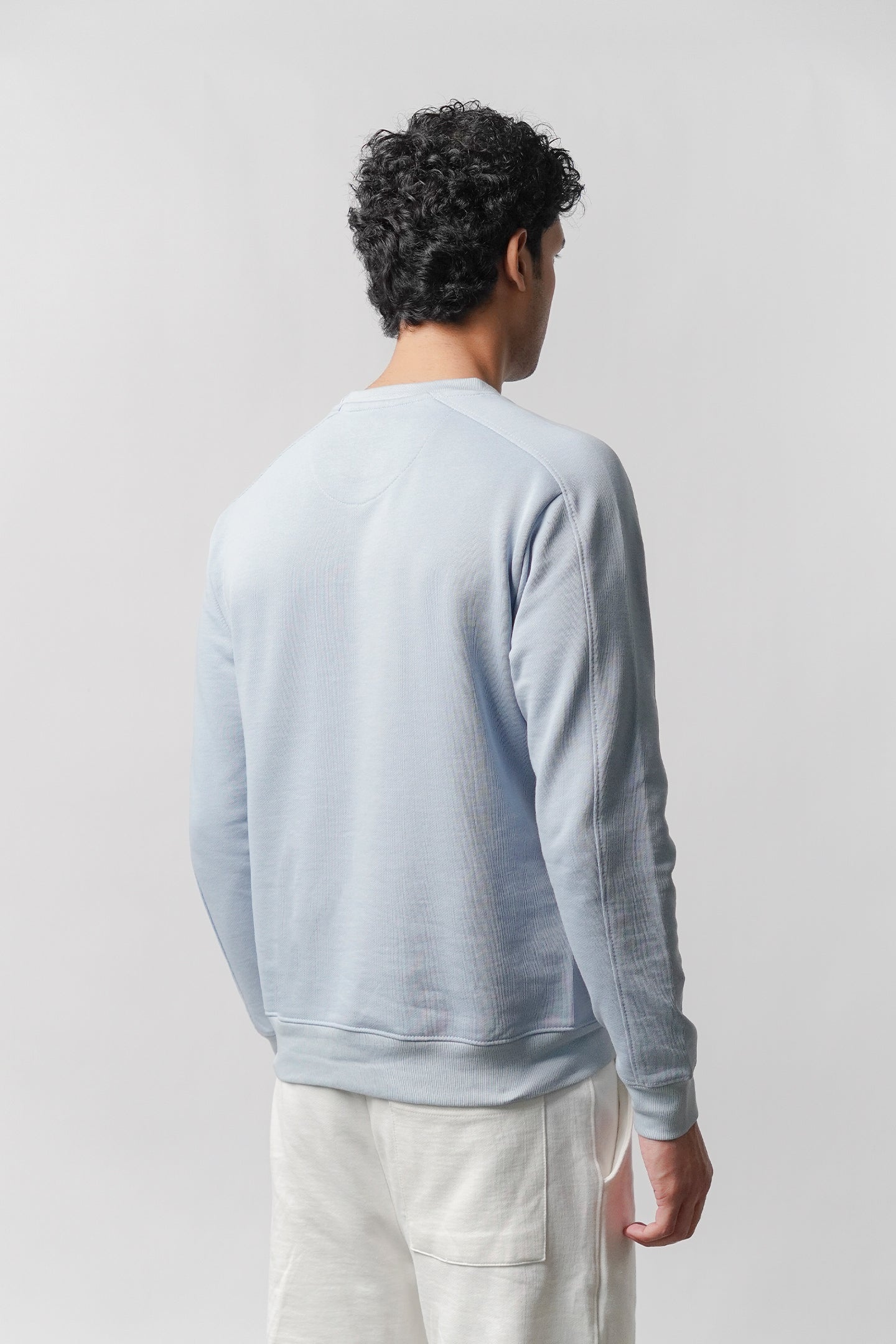 Side-Pocket Sweatshirt - Sky Blue - Mendeez