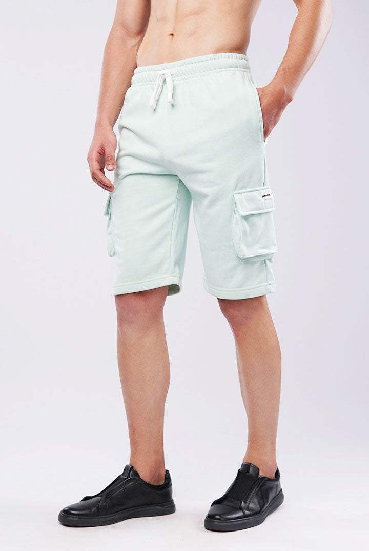 Terry Cargo Shorts - Mint Green - Mendeez