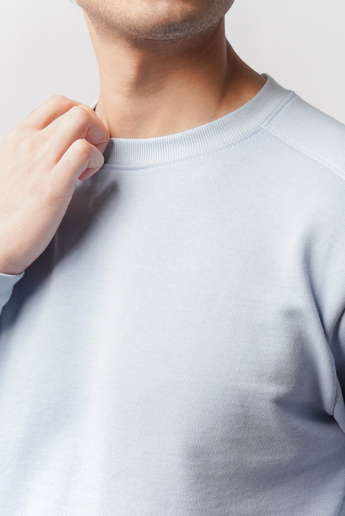 Side-Pocket Sweatshirt - Sky Blue - Mendeez