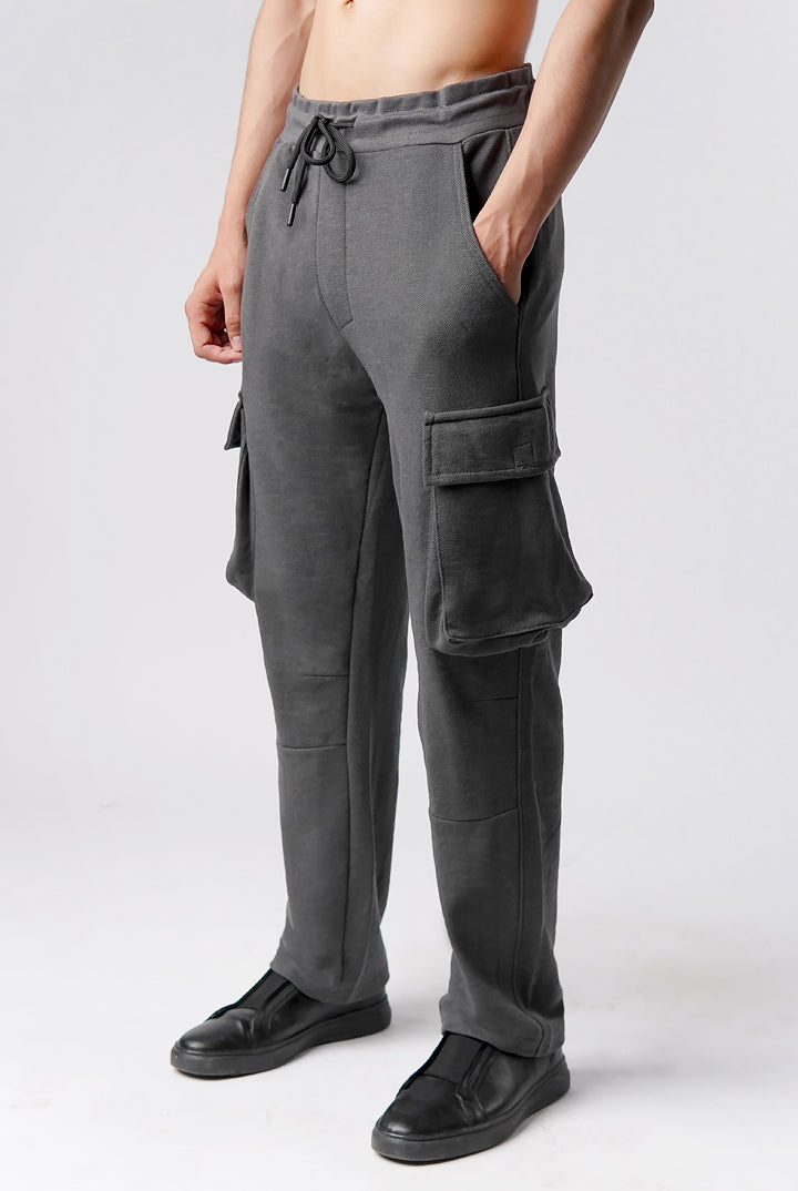 Knit Cargo Trouser - Charcoal - Mendeez