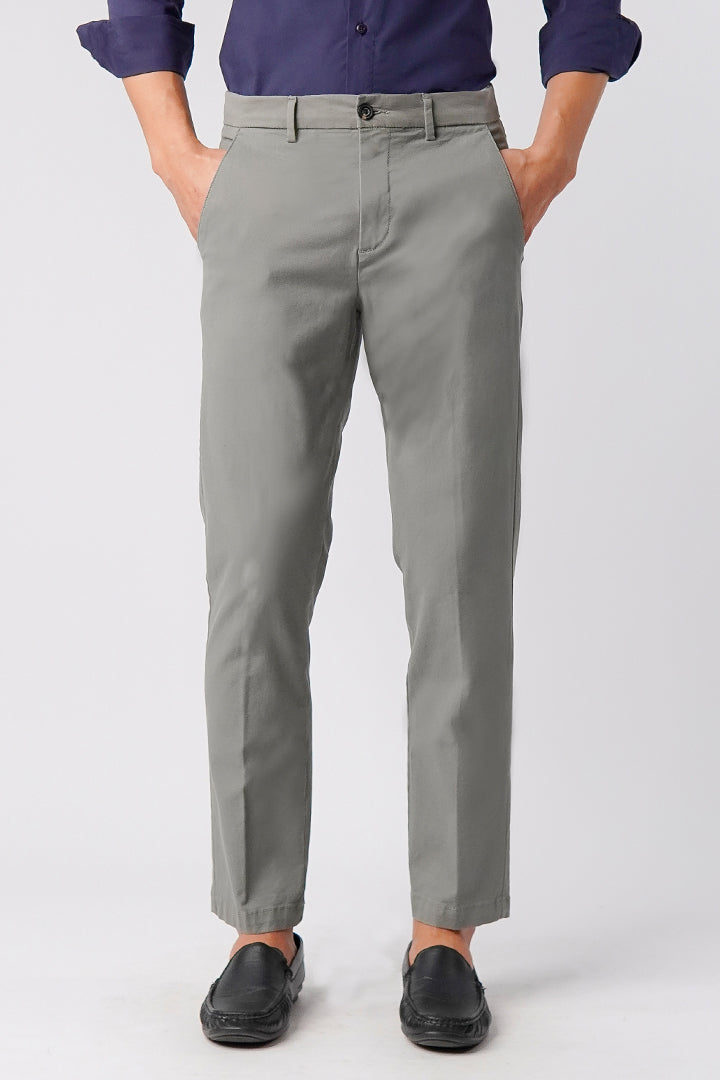 Straight Fit Chinos - Sage Green - Mendeez
