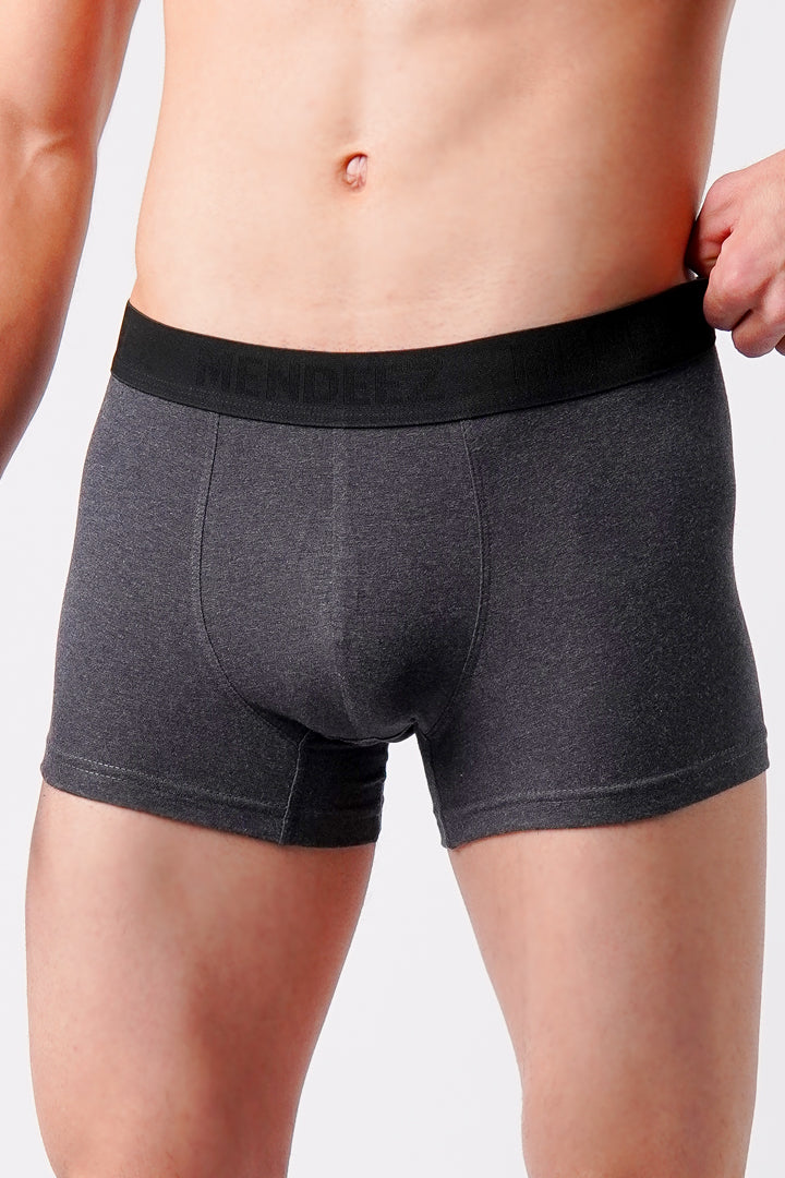 Boxer Trunks - Burgundy, Charcoal Grey & Beige Pack Of 3 - Mendeez