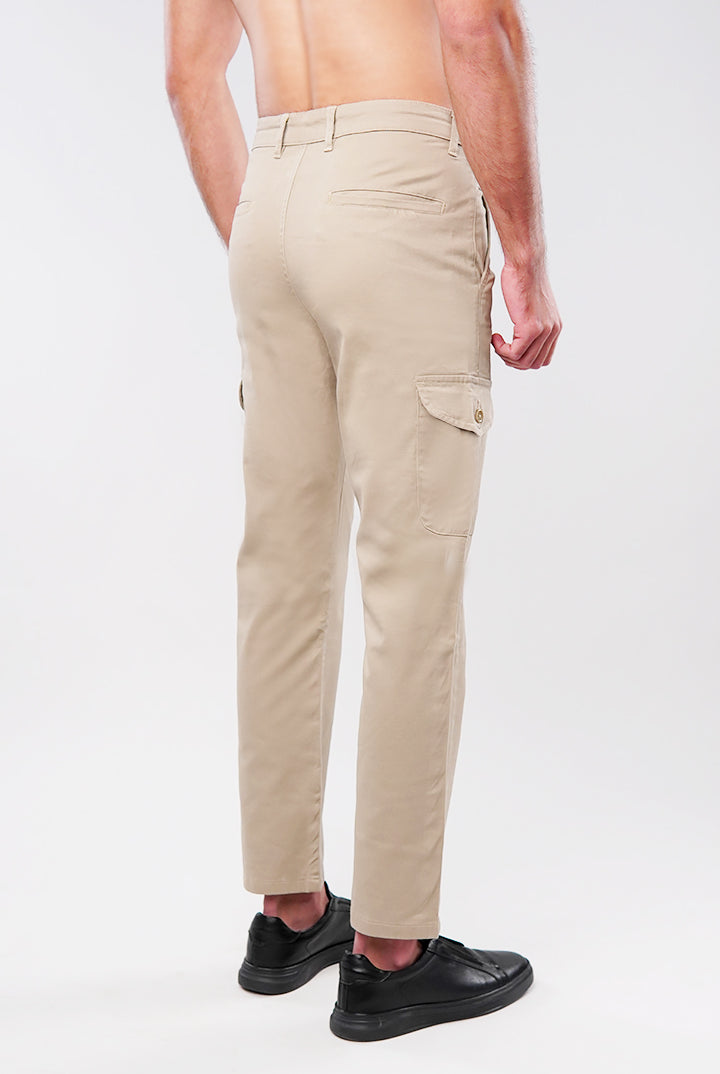 Straight Cargo Pants - Beige - Mendeez