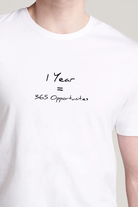 Printed Graphic Tee - White - Mendeez