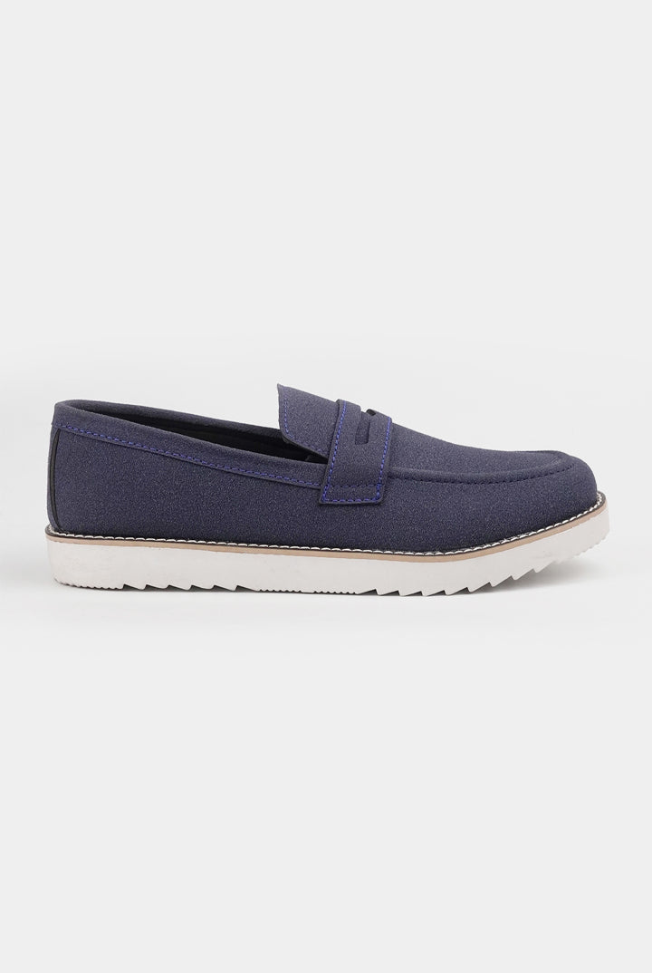 Slip On Suede Loafers - Ocean Blue - Mendeez