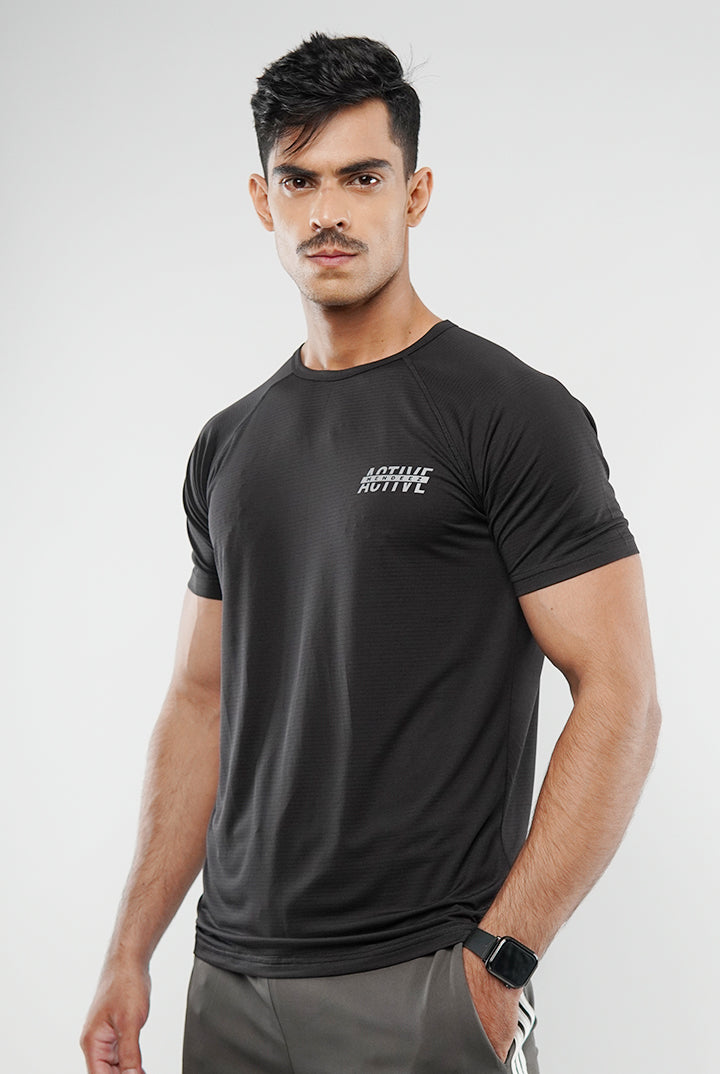 Striped T-Shirt - Black - Mendeez