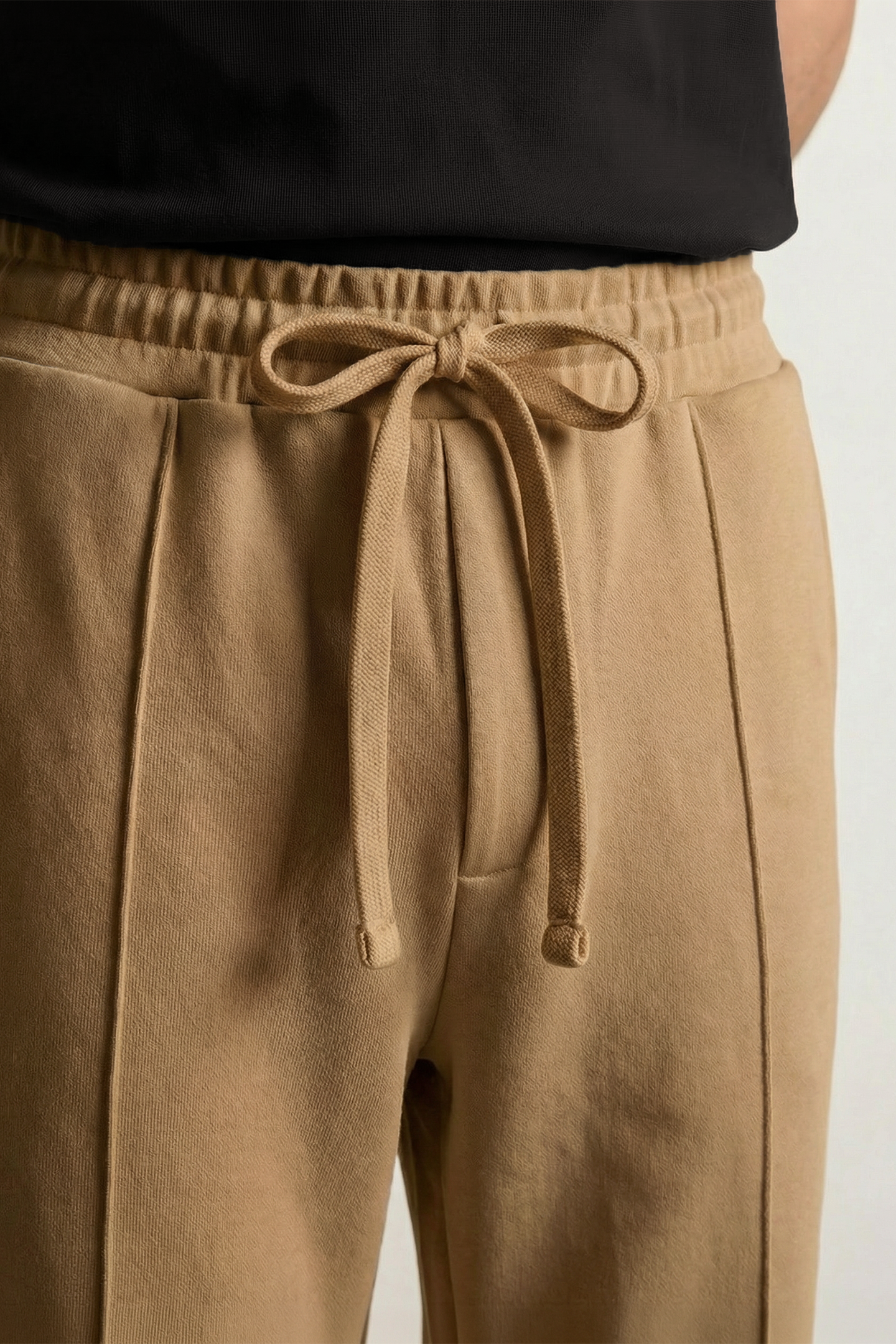 Pintex Jogger Pants - Camel - Mendeez