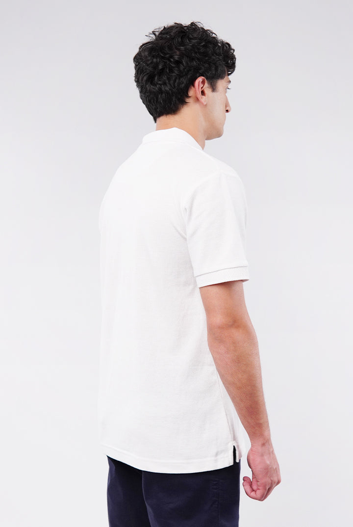 MNDZ Signature Polo Shirt - White - Mendeez