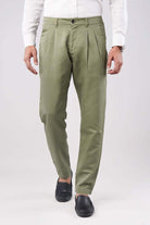 Pleated Pant - OLIVE - Mendeez PK
