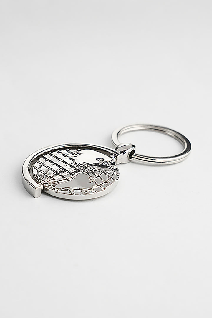 Globe Keychain - Silver - Mendeez