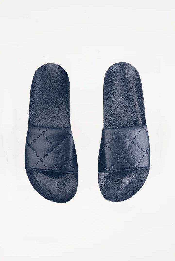 Pattern Slides - Navy Blue - Mendeez