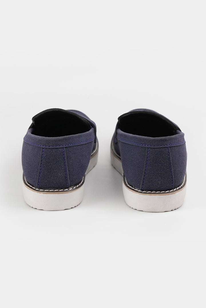 Slip On Suede Loafers - Ocean Blue - Mendeez