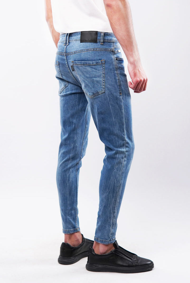 Crop Fit Denim - Blue - Mendeez