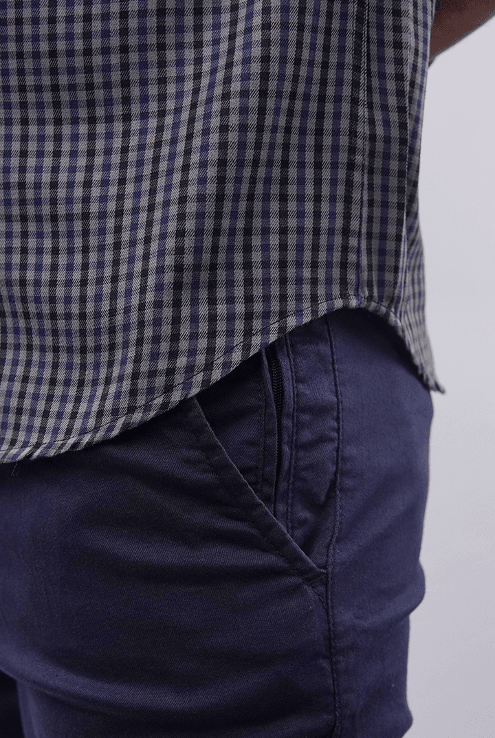 Checkered Button Down Shirt - Grey Micro - Mendeez PK