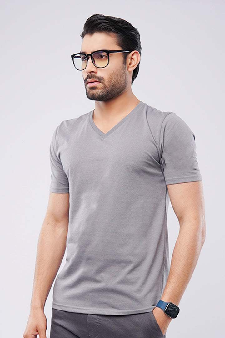 Metal Gray V-Neck - Mendeez PK