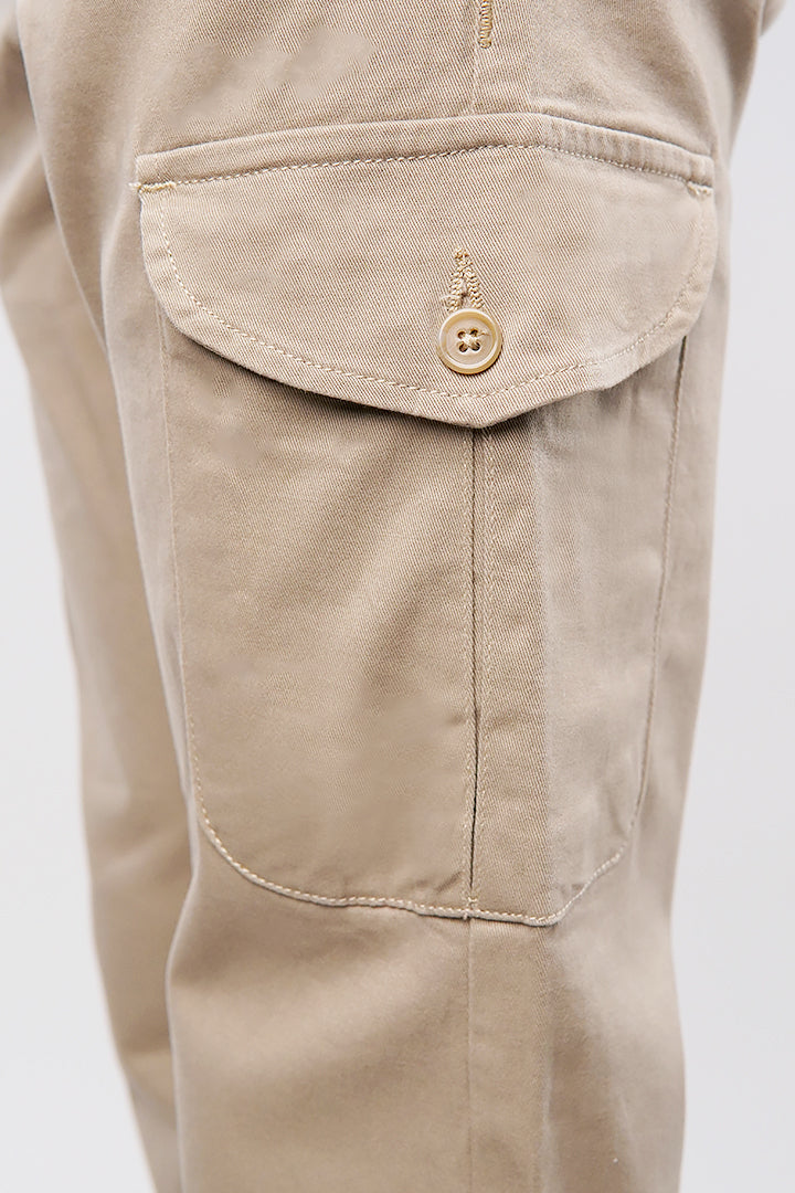 Straight Cargo Pants - Beige - Mendeez