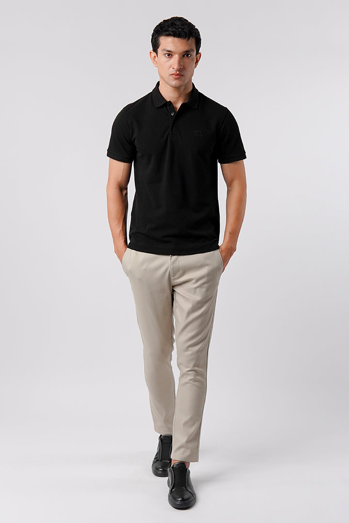 Regular Fit Polo Shirt - Black - Mendeez