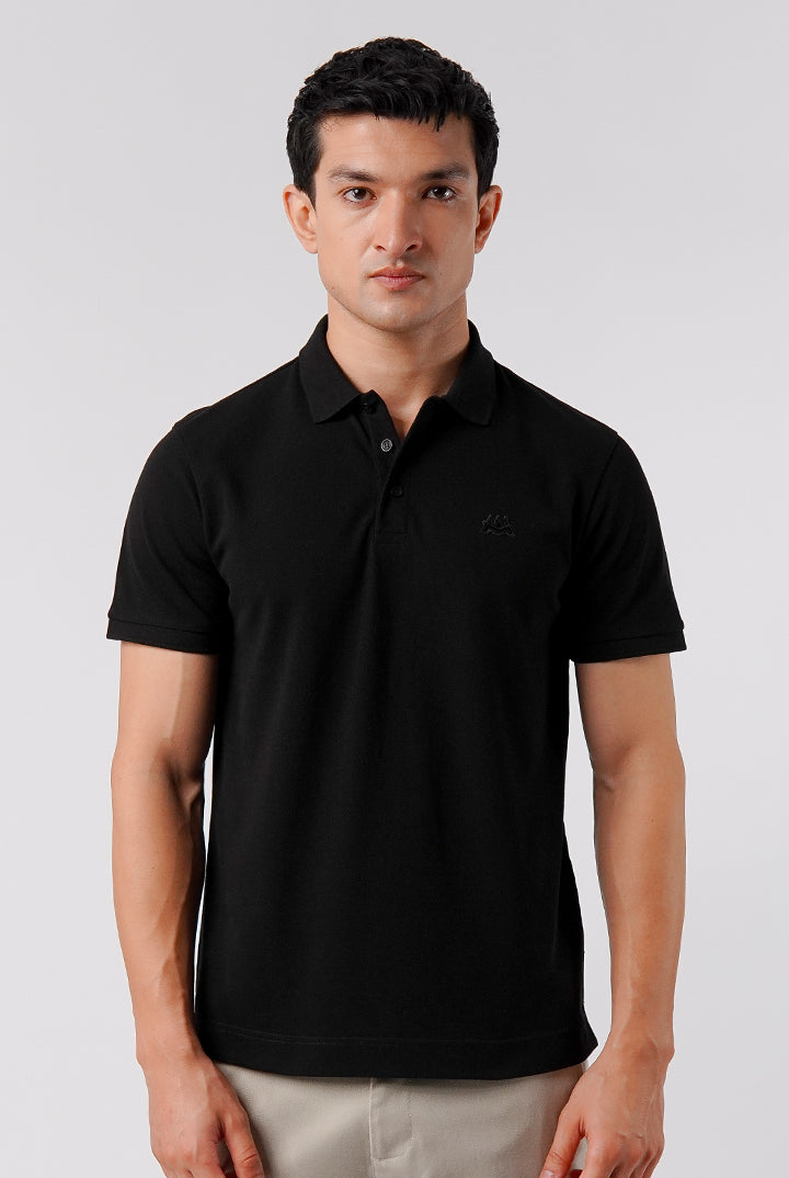 Regular Fit Polo Shirt - Black - Mendeez