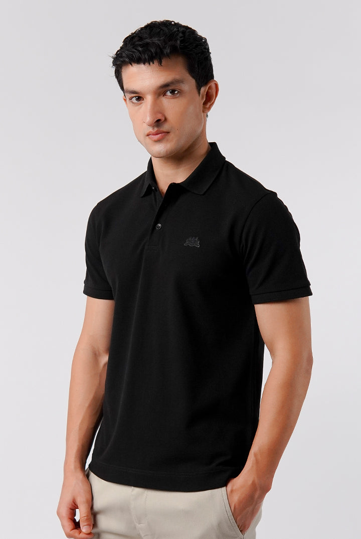 Regular Fit Polo Shirt - Black - Mendeez