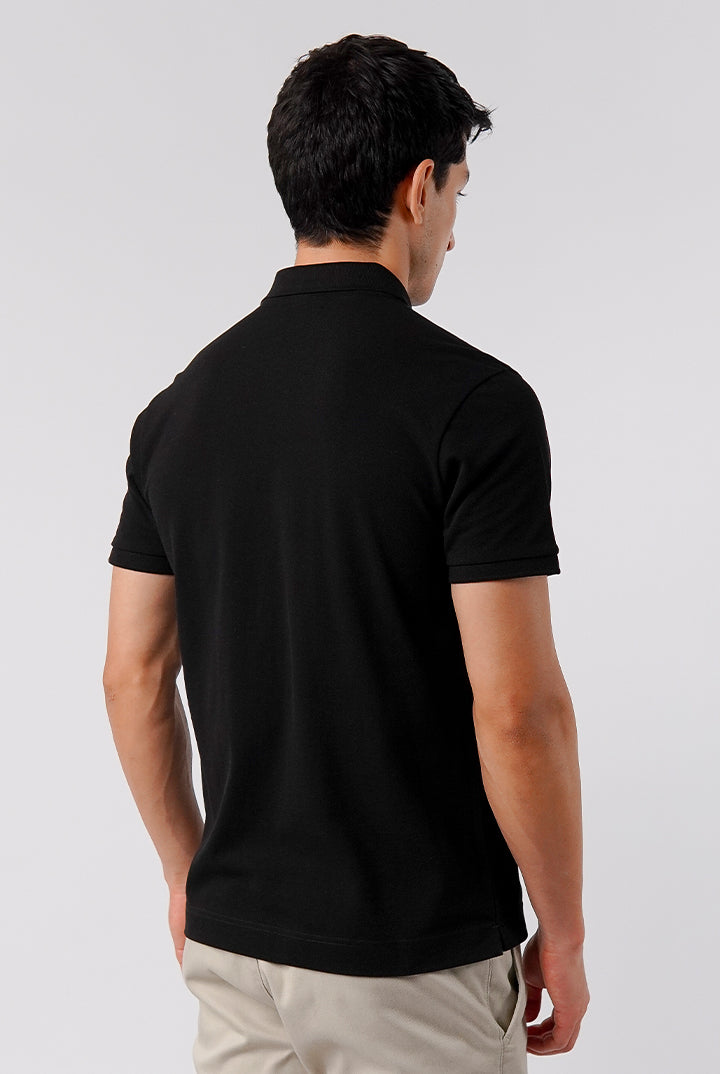 Regular Fit Polo Shirt - Black - Mendeez