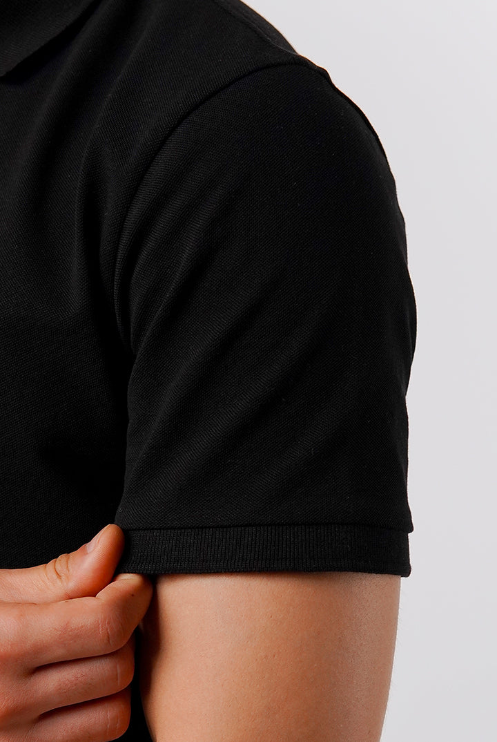 Regular Fit Polo Shirt - Black - Mendeez
