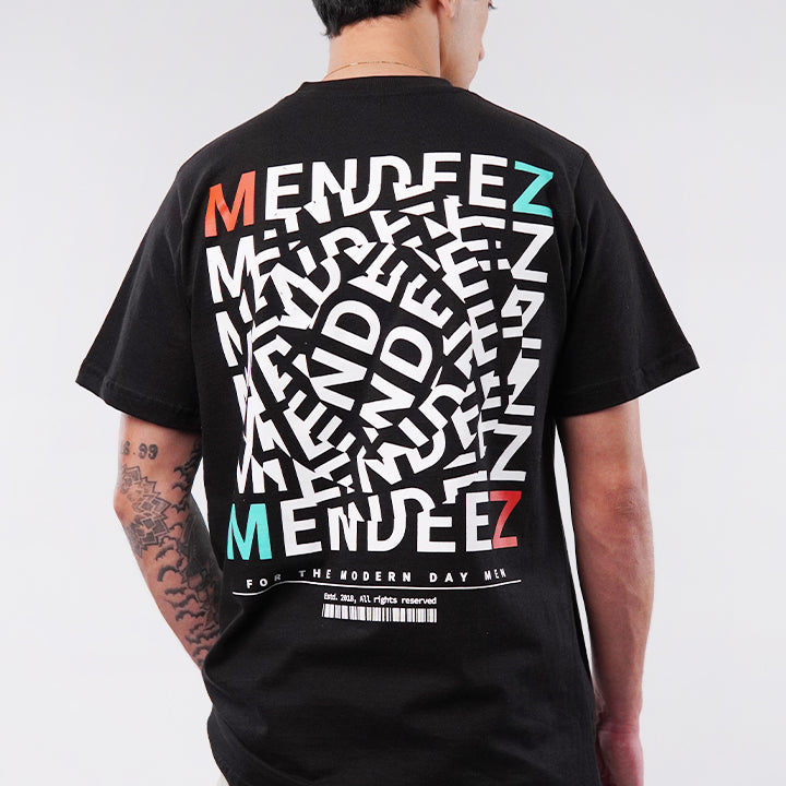 Printed Oversized T-Shirt - Black - Mendeez