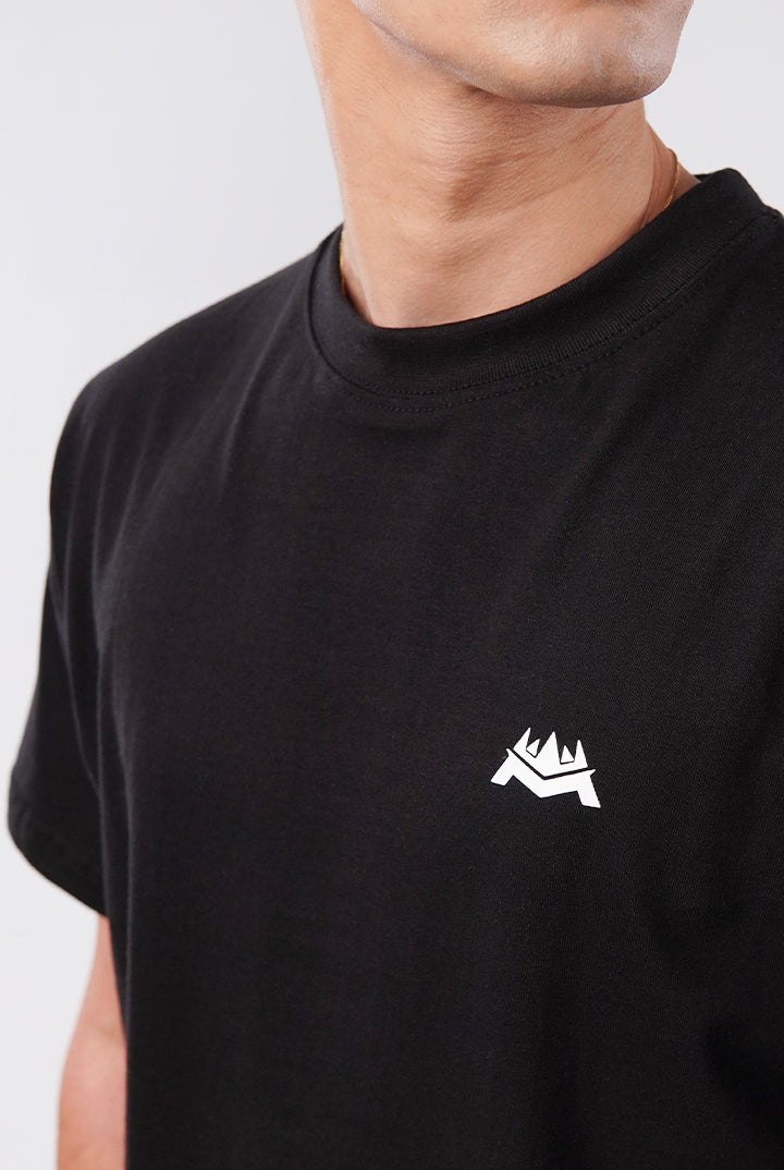 Printed Oversized T-Shirt - Black - Mendeez