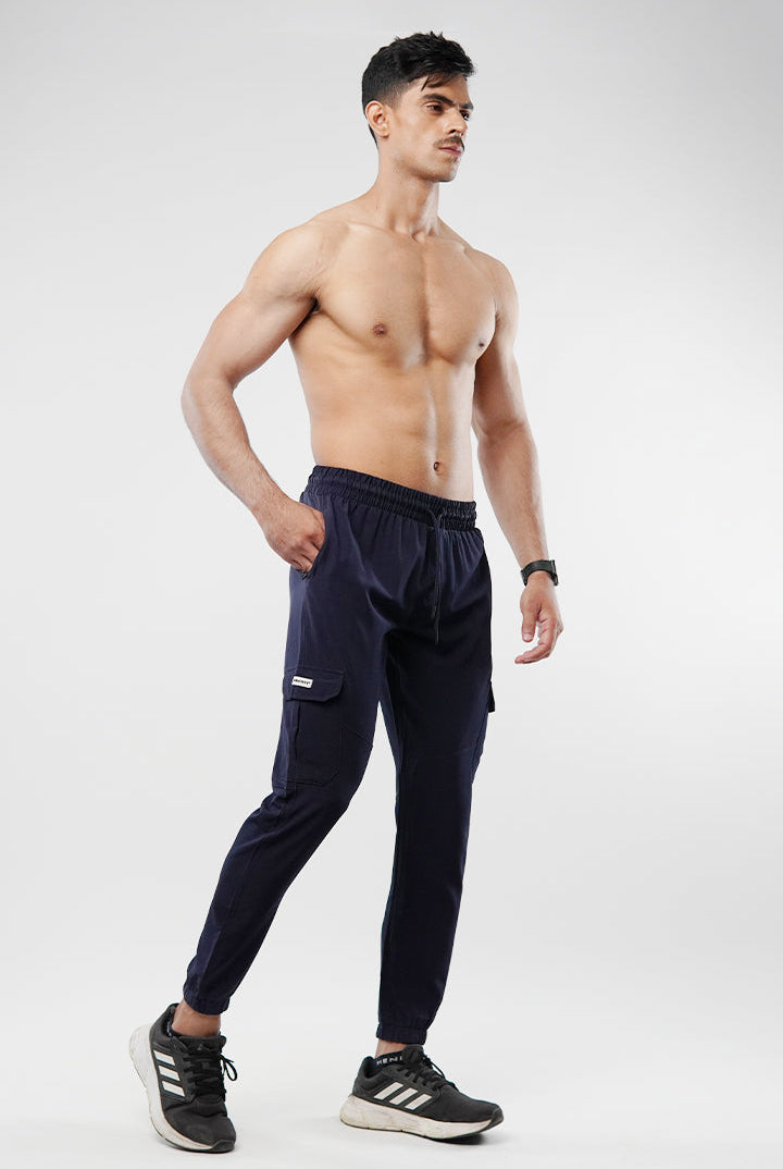 Cargo Jogger Pants - Navy Blue - Mendeez