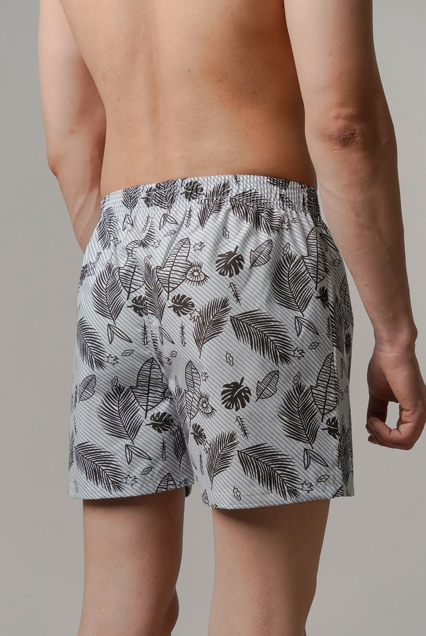 Printed Woven Boxer Shorts - Sky Blue - Mendeez
