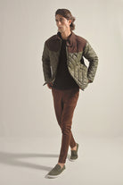 Quilted Puffer Jacket - Olive Green - Mendeez