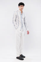 Striped Linen Shirt - Multicolor - Mendeez