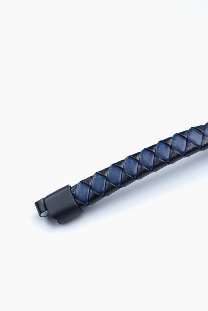Navy Blue and Black Braided Bracelet - Mendeez