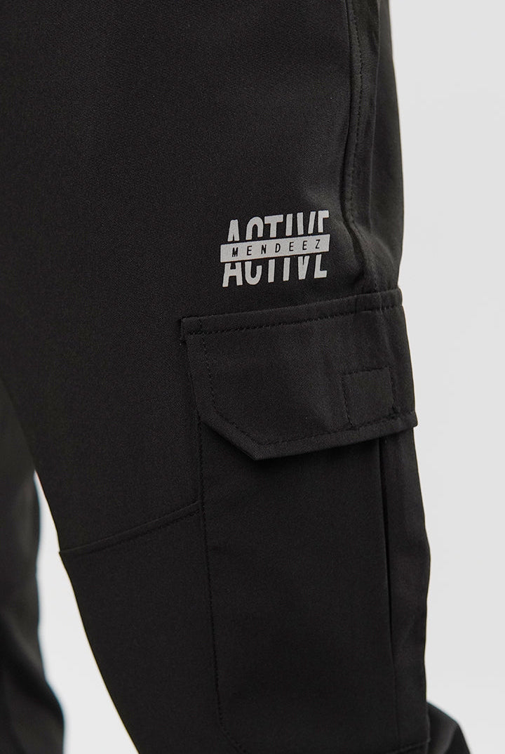 Cargo Jogger Pants - Black - Mendeez