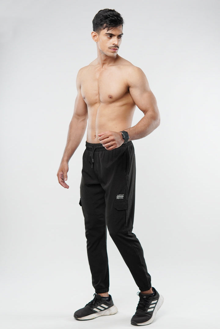 Cargo Jogger Pants - Black - Mendeez