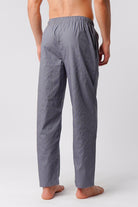 Striped Woven Pajamas - Dark Grey & Blue - Mendeez