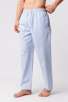 Check Woven Pajamas - Sky Blue & White - Mendeez