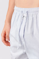 Check Woven Pajamas - Blue & White - Mendeez