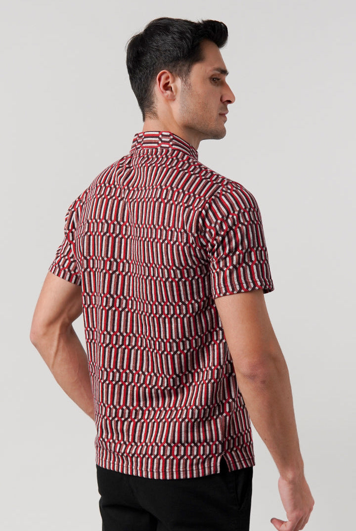 Jacquard Polo Shirt - Multicolor - Mendeez