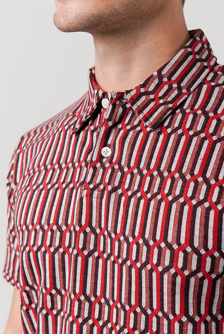 Jacquard Polo Shirt - Multicolor - Mendeez