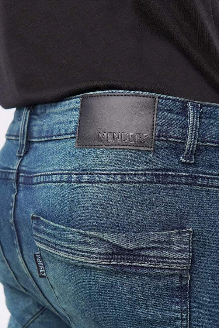 Faded Slim Fit Denim - Vintage Blue - Mendeez
